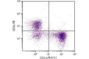 BALB/c mouse splenocytes were stained with Rat Anti-Mouse CD23-PE/CY7.