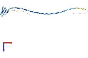 AlphaFold protein structure predicition of Human Recombinant IQCD Protein, UniprotID Q96DY2