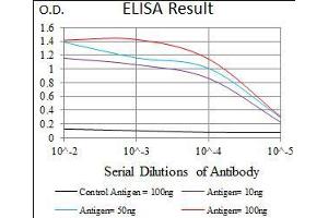 Black line: Control Antigen (100 ng), Purple line: Antigen(10 ng), Blue line: Antigen (50 ng), Red line: Antigen (100 ng),