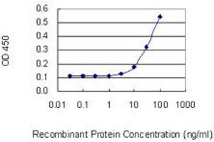 Detection limit for recombinant GST tagged GRP is 3 ng/ml as a capture antibody. (Gastrin-Releasing Peptide anticorps  (AA 1-148))