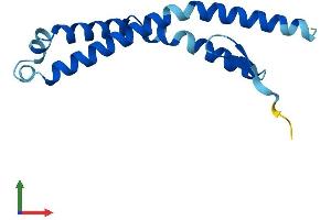 AlphaFold protein structure predicition of Mouse Recombinant Cnep1r1 Protein, UniprotID Q3UJ81