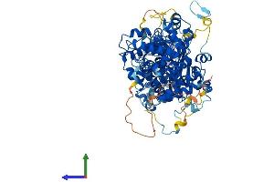 AlphaFold protein structure predicition of Mouse Recombinant Tbck Protein, UniprotID Q8BM85