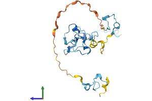 AlphaFold protein structure predicition of Mouse Recombinant Cpsf4 Protein, UniprotID Q8BQZ5