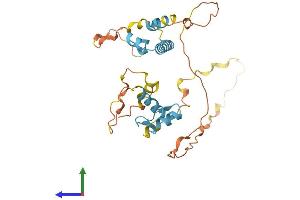 AlphaFold protein structure predicition of Human Recombinant ZNF688 Protein, UniprotID P0C7X2