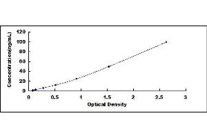 Typical standard curve (NOS2 Kit ELISA)