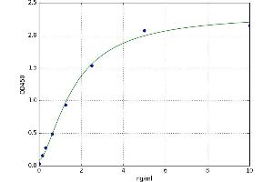 A typical standard curve (Oxytocin Receptor Kit ELISA)