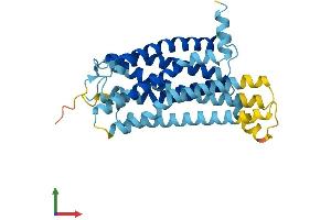 AlphaFold protein structure predicition of Mouse Recombinant Gpr82 Protein, UniprotID Q8BZR0