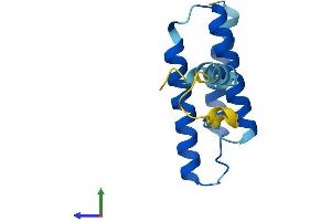 AlphaFold protein structure predicition of Mouse Recombinant Lyrm1 Protein, UniprotID Q9CQB7