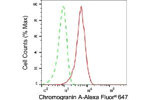 Flow cytometric analysis of Chromogranin A expression in H9c2 cells using Chromogranin A antibody (ABIN7798071), 1:2,000). (Recombinant Chromogranin A anticorps)