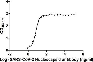 The Binding Activity of SARS-CoV-2-N Antibody with SARS-CoV-2-N. (Recombinant SARS-CoV-2 Nucleocapsid anticorps  (AA 1-419))