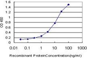 Detection limit for recombinant GST tagged IFI16 is approximately 0.