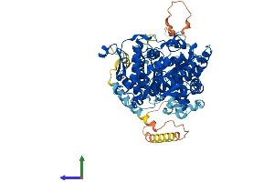 AlphaFold protein structure predicition of Human Recombinant AMPD3 Protein, UniprotID Q01432