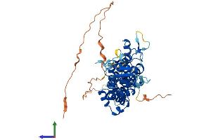 AlphaFold protein structure predicition of Mouse Recombinant Sac3d1 Protein, UniprotID A6H687