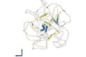AlphaFold protein structure predicition of Human Recombinant DLGAP2 Protein, UniprotID Q9P1A6