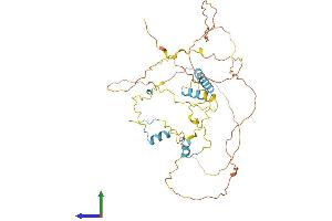 AlphaFold protein structure predicition of Human Recombinant S100PBP Protein, UniprotID Q96BU1