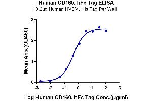 Immobilized Human HVEM, His Tag at 2 μg/mL (100 μL/Well) on the plate.