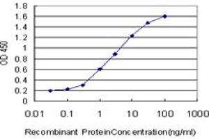 Detection limit for recombinant GST tagged TRIP6 is approximately 0. (TRIP6 anticorps  (AA 51-148))