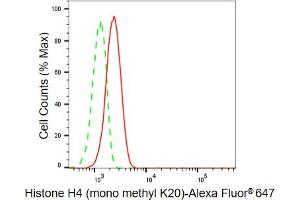 Flow cytometric analysis of Histone H4 (mono methyl K20) expression in C2C12 cells using Histone H4 (mono methyl K20) antibody (ABIN7798981), 1:2,000). (Recombinant Histone H4 anticorps  (H4K20me1))