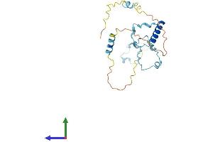 AlphaFold protein structure predicition of Human Recombinant POLR3G Protein, UniprotID O15318