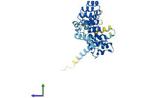 AlphaFold protein structure predicition of Mouse Recombinant Asb11 Protein, UniprotID Q9CQ31