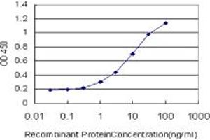 Detection limit for recombinant GST tagged AMBP is approximately 1ng/ml as a capture antibody.