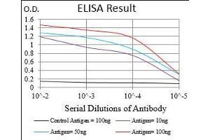Black line: Control Antigen (100 ng), Purple line: Antigen(10 ng), Blue line: Antigen (50 ng), Red line: Antigen (100 ng),