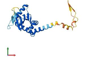 AlphaFold protein structure predicition of Mouse Recombinant Ap3s2 Protein, UniprotID Q8BSZ2