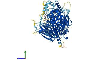 AlphaFold protein structure predicition of Mouse Recombinant Pla2g4b Protein, UniprotID P0C871