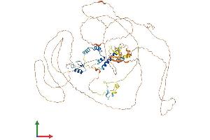 AlphaFold protein structure predicition of Human Recombinant ZNF839 Protein, UniprotID A8K0R7