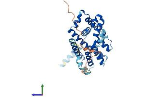 AlphaFold protein structure predicition of Mouse Recombinant Tmem38a Protein, UniprotID Q3TMP8
