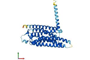 AlphaFold protein structure predicition of Mouse Recombinant Adora3 Protein, UniprotID Q61618