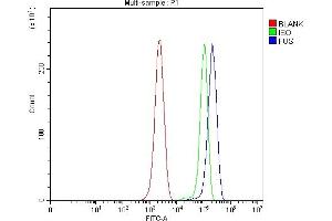 Flow Cytometry analysis of ANA-1 cells using anti-TLS/FUS antibody (ABIN7603099).