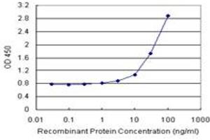 Sandwich ELISA detection sensitivity ranging from 1 ng/mL to 100 ng/mL. (ANXA5 (Humain) Matched Antibody Pair)
