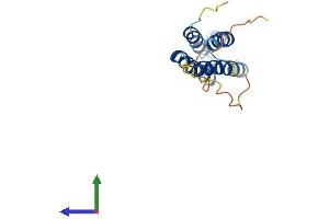 AlphaFold protein structure predicition of Human Recombinant AGTRAP Protein, UniprotID Q6RW13