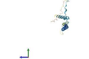 AlphaFold protein structure predicition of Human Recombinant FAM107A Protein, UniprotID O95990