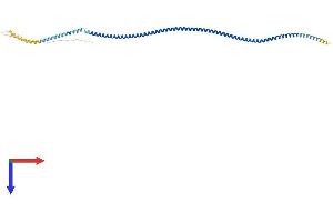 AlphaFold protein structure predicition of Human Recombinant IKBIP Protein, UniprotID Q70UQ0