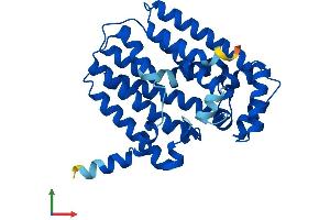 AlphaFold protein structure predicition of Mouse Recombinant Ggps1 Protein, UniprotID Q9WTN0