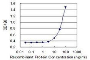 Sandwich ELISA detection sensitivity ranging from 3 ng/mL to 100 ng/mL. (BST2 (Humain) Matched Antibody Pair)