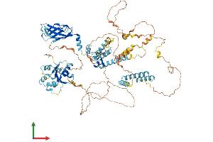 AlphaFold protein structure predicition of Mouse Recombinant Pik3ap1 Protein, UniprotID Q9EQ32