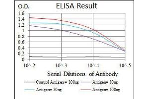 Black line: Control Antigen (100 ng), Purple line: Antigen(10 ng), Blue line: Antigen (50 ng), Red line: Antigen (100 ng),