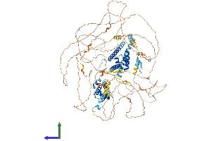 AlphaFold protein structure predicition of Human Recombinant TAF4 Protein, UniprotID O00268