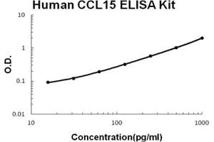 Human CCL15 PicoKine ELISA Kit standard curve (CCL15 Kit ELISA)
