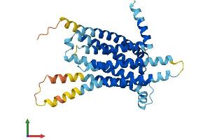 AlphaFold protein structure predicition of Mouse Recombinant Tas2r40 Protein, UniprotID Q7TQB8