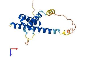 AlphaFold protein structure predicition of Mouse Recombinant Thrsp Protein, UniprotID Q62264