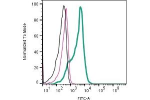 Cell surface detection of CD9 by indirect flow cytometry in  derived exosomes:Exosomes only. (CD9 anticorps  (Extracellular))
