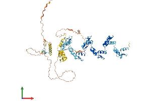 AlphaFold protein structure predicition of Human Recombinant ZNF551 Protein, UniprotID Q7Z340