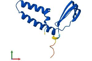 AlphaFold protein structure predicition of Human Recombinant GTF2A2 Protein, UniprotID P52657