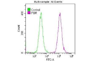 Overlay histogram showing HepG2 cells stained with ABIN7127858 (red line) at 1:50.
