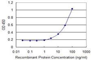 Detection limit for recombinant GST tagged DPAGT1 is 1 ng/ml as a capture antibody. (DPAGT1 anticorps  (AA 296-377))