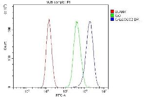 Flow Cytometry analysis of PC-3 cells using anti-Bub1 antibody (ABIN7599401). (CALCOCO2 anticorps  (AA 1-446))